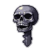 silver skeleton key  cursed dark
