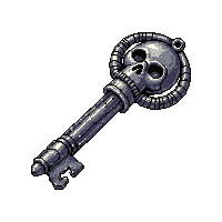 silver skeleton key  legendary ornate