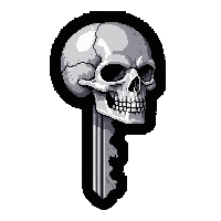 silver skeleton key  lightning charged crackling