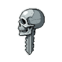 silver skeleton key  shadow touched ethereal