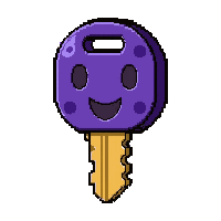 small brass key  epic purple tier