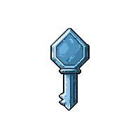 small brass key  frost enchanted icy