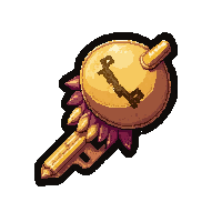 small brass key  lightning charged crackling