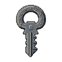 small brass key  rare blue tier