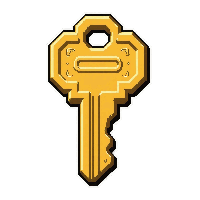 small brass key  shadow touched ethereal