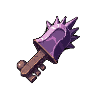 spiked iron key  lightning charged crackling