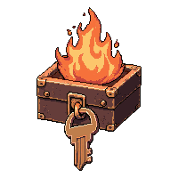 tiny lockbox key  fire enchanted molten