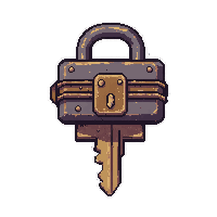 tiny lockbox key  rusted broken