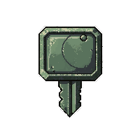twisted obsidian key  ancient weathered