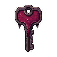 twisted obsidian key  blood stained battle worn
