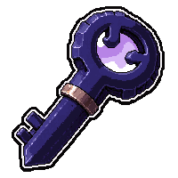 twisted obsidian key  magical glowing