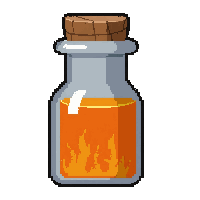 orange fire potion  tiny shot vial