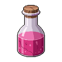 pink love potion  cracked vial