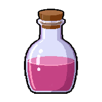 pink love potion  half full