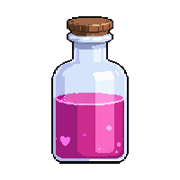 pink love potion  narrow vial