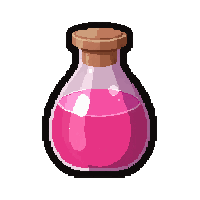 pink love potion  tear drop shaped