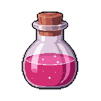 pink love potion  twisted spiral bottle