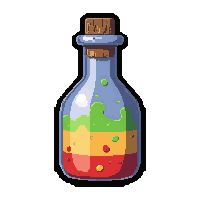 rainbow polymorph potion  boiling bubbling