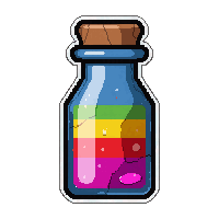 rainbow polymorph potion  cracked vial