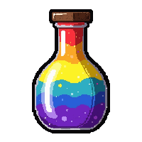 rainbow polymorph potion  full bottle