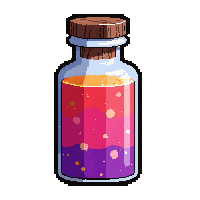 rainbow polymorph potion  narrow vial