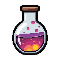 rainbow polymorph potion  round flask
