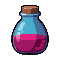 rainbow polymorph potion  tear drop shaped