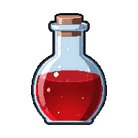 red health potion  boiling bubbling