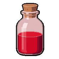 red health potion  cork stopper
