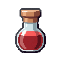 red health potion  double chambered