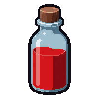 red health potion  full bottle