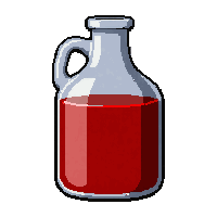 red health potion  large gallon jug