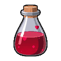 red health potion  tear drop shaped