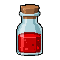 red health potion  tiny shot vial