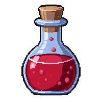 red health potion  twisted spiral bottle