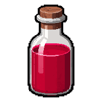 red health potion  wax sealed