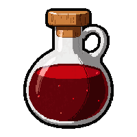 red health potion  wide cauldron pot