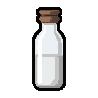 white holy potion  almost empty