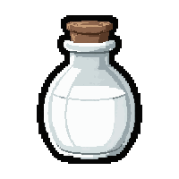 white holy potion  glowing radiantly