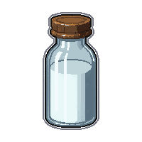 white holy potion  narrow vial