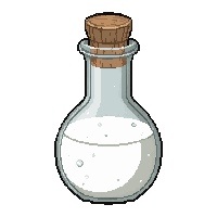 white holy potion  round flask