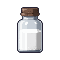 white holy potion  tiny shot vial