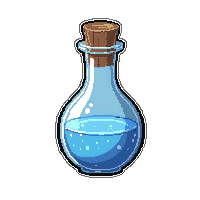 white holy potion  twisted spiral bottle