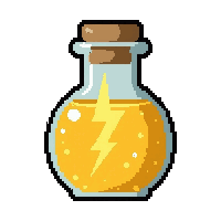 yellow lightning potion  boiling bubbling
