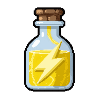 yellow lightning potion  cracked vial
