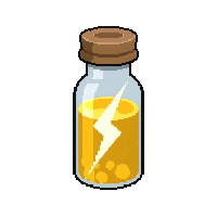 yellow lightning potion  tiny shot vial