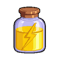 yellow lightning potion  wax sealed