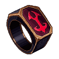 rune engraved iron ring  demonic infernal