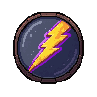 rune engraved iron ring  lightning charged crackling