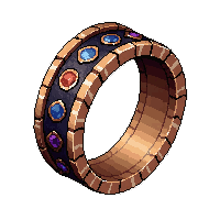 rune engraved iron ring  magical glowing